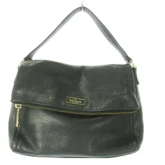 ケイトスペード KATE SPADE ハンドバッグ 2way ショルダーバッグ レザー 革 ロゴプレート 黒 ブラック /AO20 ■GY18