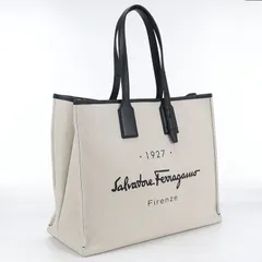 FERRAGAMO フェラガモ 24 0842 トートバッグ キャンバス【中古】 ユニセックス