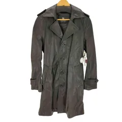 バーバリーブラックレーベル BURBERRY BLACK LABEL ラムレザートレンチコート メンズ import：M 