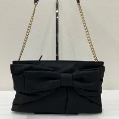 9109　kate spade　ケイトスペード　トートバッグ　ハンドバッグ　ワンショルダー　ワンハンド　ブラック　黒　リボン　小さめ　ミニ　エナメルレザー　ナイロン　レディース　シンプル　きれいめ　上品　チェーンバッグ