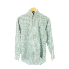 ラルフローレン RALPH LAUREN ボタンダウンシャツ 長袖 ポニーロゴ刺繍 ワンポイント ギンガムチェック XS 緑 グリーン /CK3 ■GY44