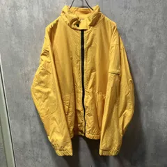90s OLD GAP 内起毛ジップブルゾン サイズL イエロー オールドギャップ 古着 