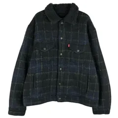 古着 リーバイス Levi's PREMIUM プレミアム VINTAGE FIT チェック柄 中綿入り トラッカージャケット フリースジャケット/eaa610468
