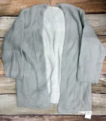 ②ROPE PICNIC/フェザーヤーン/カーディガン/ライトグレー/38/Mサイズ/新品未使用