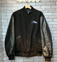 Hollowayスタジャン ブラック レザー袖 USA製2XL - メルカリ