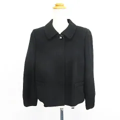 バナナリパブリック BANANA REPUBLIC ジャケット アウター ステンカラー ショート丈 ウール 6 ブラック ※EKM