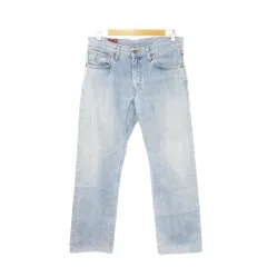 エドウィン EDWIN 503 REGULAR デニムパンツ ジーンズ レギュラー ストレート ウォッシュ加工 32×33 水色 ライトブルー /AH6 ■GY99