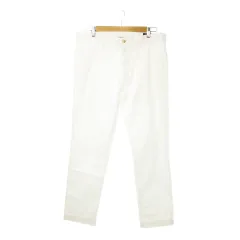 ポロ ラルフローレン POLO RALPH LAUREN チノパン スリムテーパード ノータック ストレッチ ロゴ 34/32 白 ホワイト /MN24 ■GY11