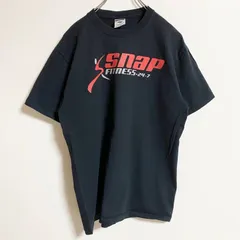【値引き交渉OK！】古着 used　JERZEES ジャージーズ　半袖プリントTシャツ　Snap　企業　フィットネス　黒　ブラック　Mサイズ