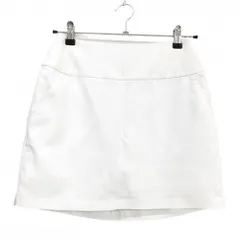 アディダス スカート 白 バックロゴ 内側インナーパンツ レディース S ゴルフウェア adidas