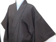 P41650　お召し　着物　袷　男物　k