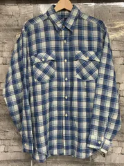 LEVI’S リーバイス 80s 擦れ加工 チェックシャツ ウエスタン 長袖シャツ サイズ L ブルー 