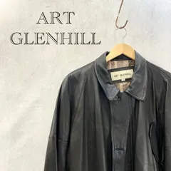 ART GLENHILL レザー ジャケット アウター M ブラック 鹿革 メンズ ファッション