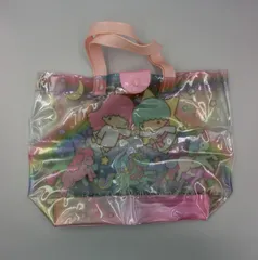 【TAKA72-22】◇サンリオ　『リトルツインスターズ　プールバッグ』　キキ＆ララ　ビニールバッグ　女の子