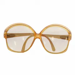 クリスチャンディオール Christian Dior 眼鏡 サングラス セルフレーム グラデーション ラウンド ラメ CDロゴ オレンジ 2095 /XZ ■GY11