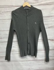 BURBERRY バーバリー BLACKLABEL コットンカーディガン メンズサイズ L グレー系