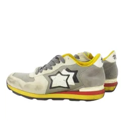 アトランティックスターズ Atlantic Stars スニーカー シューズ ローカット レースアップ スエード レザー 星 スター 大きいサイズ 43 28cm グレー /MN8 ■GY99