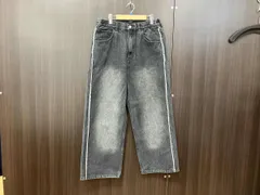 BEAMS ジーンズ ワイドストレートフリンジ バギーデニム