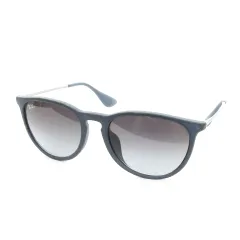 レイバン RAY BAN Erika Low Bridge Fit サングラス メタルフレーム ラバー ラウンド グラデーションレンズ ロゴ 54 18 紺 ネイビー シルバーカラー RB4171‐F /MN2 ■GY19