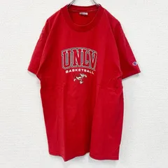 【値引き交渉OK！】古着　used　champion　チャンピオン　半袖カレッジプリントTシャツ　UNLV　バスケ　レトロ　赤　レッド　Lサイズ