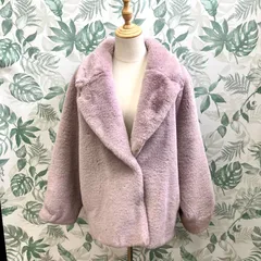 GR1601 シンクファー THINK FUR ファージャケット ピンクのサムネイル