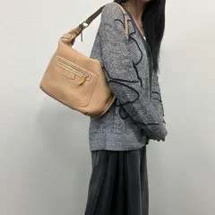 【中古】COACH コーチ ショルダーバッグ ベージュ レザー ヴィンテージ レディース【中古美品】HIBUOCHI VINTAGE　HBOC260204A02