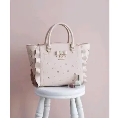 サマンサベガ サイド レースアップ リボン ビジュー フラッター ミニ バックパック クロスバッグ