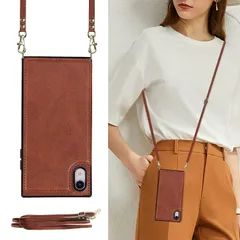 新品 Cavor iPhoneXR スマホケースiphonexrスマホケース手帳型 肩掛け首掛けケース斜めがけショルダーiphone xr手帳型ケースiphone10rカバー【RFID機能】iphonexr財布型ケースQi急速充電【マグネットダブルデザイン】ク