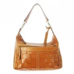 ダコタ Dakota ハンドバッグ 2way ショルダーバッグ レザー 革 イントレチャート ロゴチャーム 茶 ブラウン /CK16 ■GY18