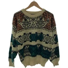 GAP　OLD GAP　セーター　90s vintage　90年代　OLD　長袖　ニット　トップス　クルーネック　総柄　古着　/4390