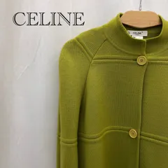 CELINE セリーヌ ニットジャケット カーディガン アウター レディース 40 ライムグリーン 黄緑色  レディース ファッションのサムネイル