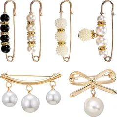 ウエストバックル ピンブローチピン 6個セットウエスト調整 ウェストボタン 襟ピン スカーフ留め レディース アクセサリー 縫い目ない 取り外し可能 調節可能