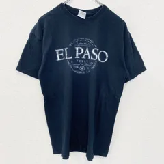 【値引き交渉OK！】古着 used　GILDAN ギルダン　半袖プリントTシャツ　EL PASO エル・パソ　黒　ブラック　Mサイズ