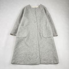美品✨マーロ ロングコート ダブルフェイスコート グレー 42 - メルカリ