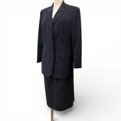 BURBERRY/バーバリー セットアップ ジャケット スカート ストライプ　ネイビー系 スーツ