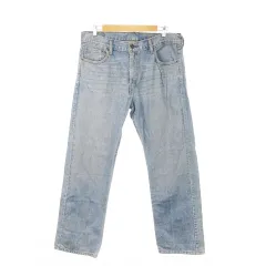 リーバイス Levi's 569 LOOSE STRAIGHT デニムパンツ ジーンズ ウォッシュ加工 ブランクタブ W34 青 ブルー /KW ■GY01