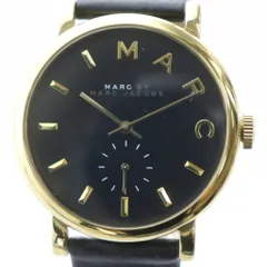 マークバイマークジェイコブス MARC by MARC JACOBS MBM1269 111510 ベイカー Baker 腕時計 ウォッチ クォーツ 黒文字盤 スモセコ ロゴ ゴールド色 ■GY11 /MQ