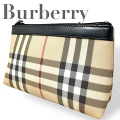 ☆★ BURBERRY LONDON 　バーバリーロンドン★ポーチ　ノバチェック　ベージュ　ロゴ　現状品★♯2201