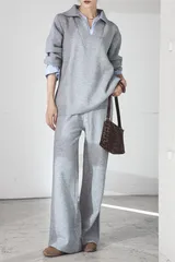 ストライプドッキングニットポロSETUP セットアップ