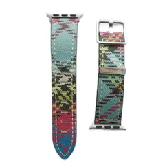 ヴィヴィアンウエストウッド Vivienne Westwood VVS32LMT Apple Watch用ベルト 腕時計用 レザー ロゴ 総柄 マルチカラー ■GY19 /MQ