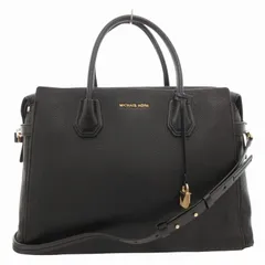 マイケルコース MICHAEL KORS マーサーベルテッドラージサッチェル MERCER BELTED MD SATCHEL ハンドバッグ ショルダー 2WAY 斜め掛け ロゴ レザー 黒 ブラック 30S9GM9S3L /GV ■GY11