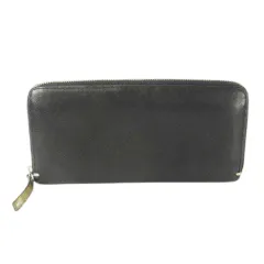 ポールスミス PAUL SMITH 長財布 ロングウォレット 小銭入れあり ラウンド レザー 革 マルチボーダー 黒 ブラック /CK34 ■GY18