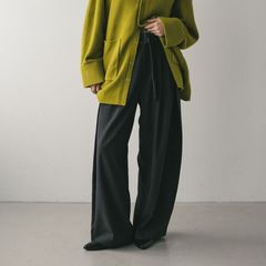 BISHOOL Wool Gabardine Wrap KIMONO Cloth black 尾州 ウール