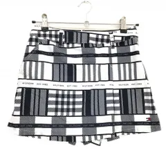 【美品】トミーヒルフィガーゴルフ キュロットスカート 白×ネイビー 総柄  レディース S ゴルフウェア Tommy Hilfiger Golf