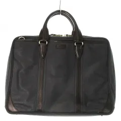 ウルティマトーキョー ultima tokyo ブリーフケース ビジネス 2way ショルダーバッグ PVC レザー 革 ロゴ 黒 ブラック /CK12 ■GY18