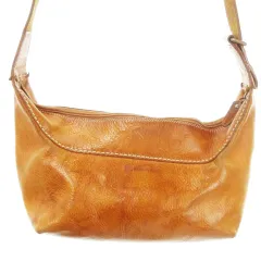 アルベロ ALBERO ショルダーバッグ レザー 本革 ロゴ 型押し 茶 ブラウン /MN23 ■GY18