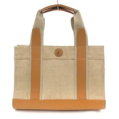 トリーバーチ TORY BURCH トートバッグ キャンバス ロゴ ベージュ /JS ■GY18