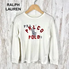 RALPH LAUREN ラルフローレン ビッグポニー クルーネック 長袖 カットソー ホワイト キッズ ロンT 140cm