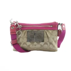 コーチ COACH ショルダーバッグ 斜めがけ ロゴ キャンバスレザー 茶 ブラウン ■GY11 /MQ