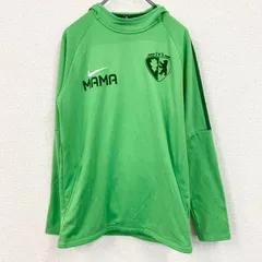 【値引き交渉OK！】古着 used　NIKE　ナイキ　長袖パーカー　フーディー　100%コットン　レトロデザイン　黄緑　ライトグリーン　Sサイズ